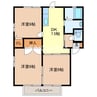 エルクレール 3DKの間取り