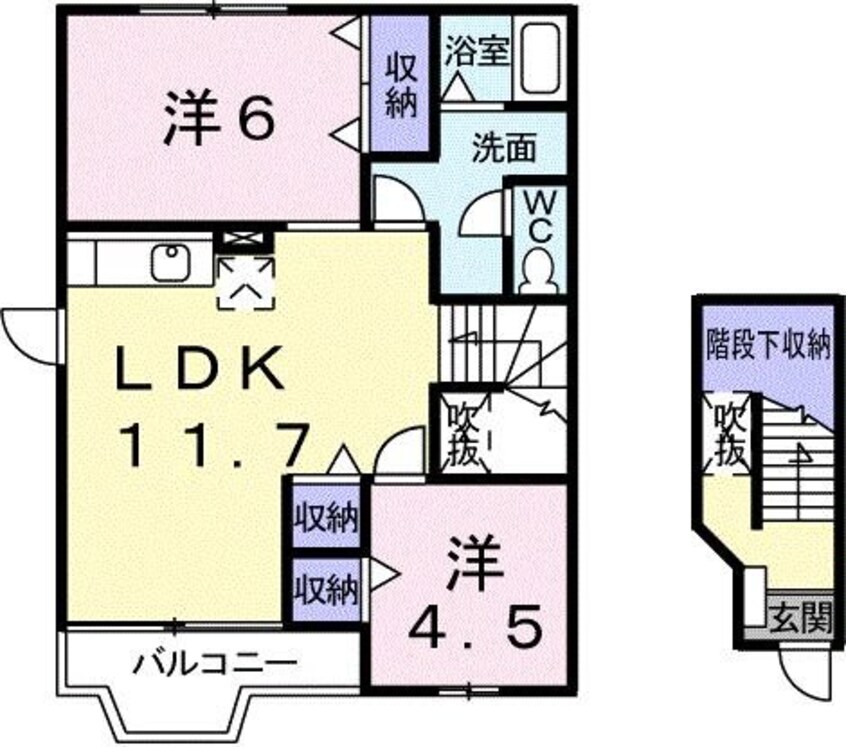 間取図 コーポ石川　Ｃ
