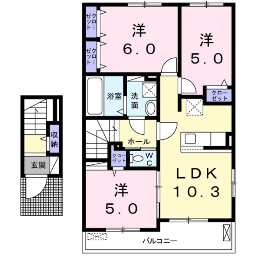 間取図 グランドールＫ　Ⅰ