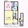 グレースコートＣ 1LDKの間取り