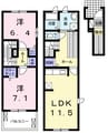 グラン・ジュテ 2LDKの間取り