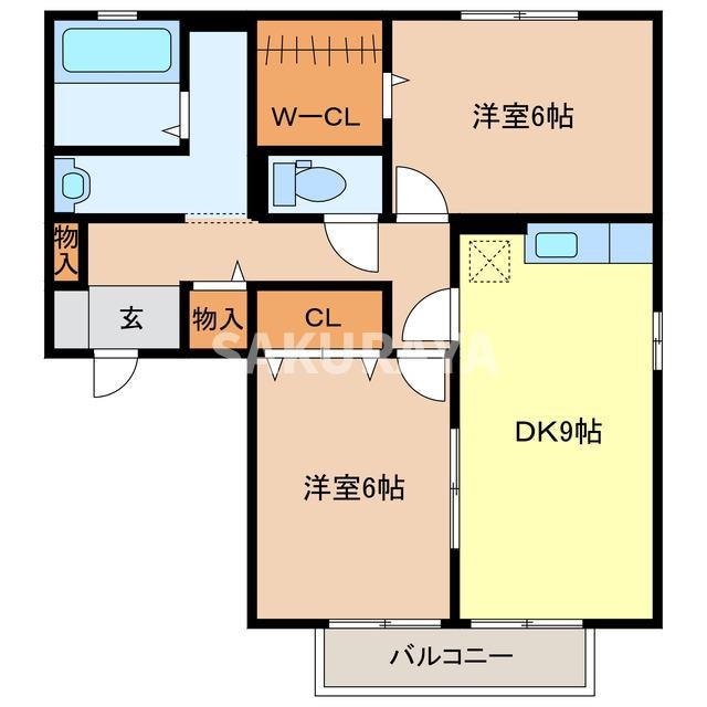 間取り図 VIRAGE GARDEN A「ヴィラージュ・ガーデン　A」