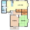 本城壱番館 2LDKの間取り