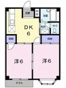 エルディム笠原 2DKの間取り