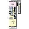 グラースＡ 1LDKの間取り