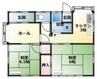 小林ハウス 2Kの間取り