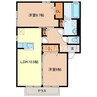Ｓｅｒｅｎｏ Ｂ 2LDKの間取り