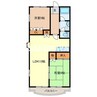 グリーンサイド 2LDKの間取り