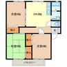 グランライフ足利 3DKの間取り