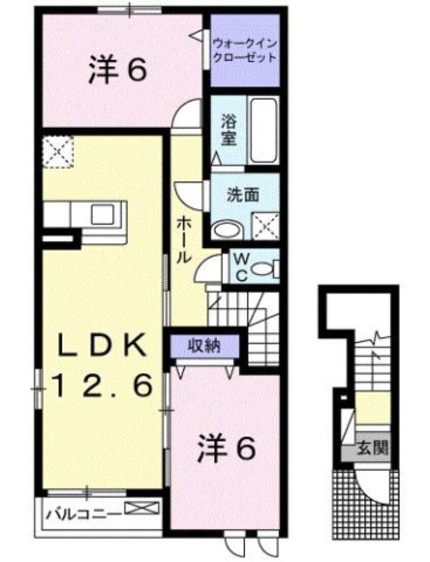間取図 ウィステリアＦ　Ⅱ