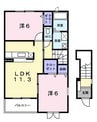 フルールＳ．Ｙ 2LDKの間取り
