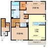 クラージュ Ａ 2LDKの間取り