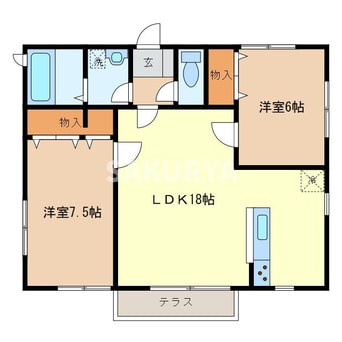 間取図 ティアコートＢＭＢ（バンバ）
