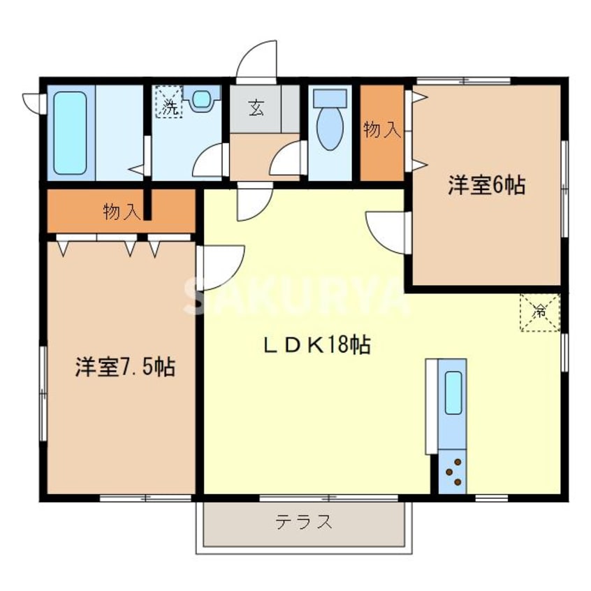 間取図 ティアコートＢＭＢ（バンバ）