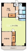 パークサイドヒルズ 2LDKの間取り