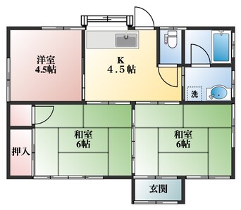 間取図 小野方貸家