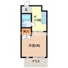 柳原レジデンス 1Kの間取り