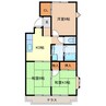 進峰マンションA棟 3Kの間取り