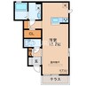 ココタリアⅡ Ｂ 1Rの間取り