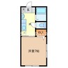 堀込レジデンス 1Kの間取り