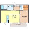 オーロ・ファーレ2 1LDKの間取り