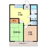 メゾンヴィラ １ 2DKの間取り