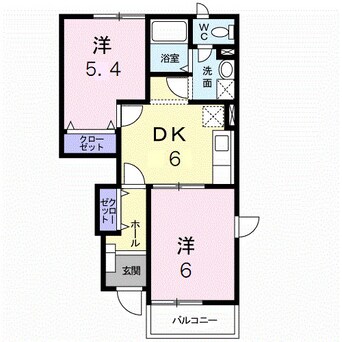 間取図 アンソレイエＡ