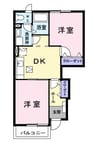 ウィステリア 2DKの間取り