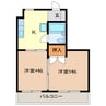 柳原レジデンス 2Kの間取り