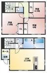ベルメゾンⅢ 3LDKの間取り