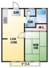 ストークコーポ 1LDKの間取り