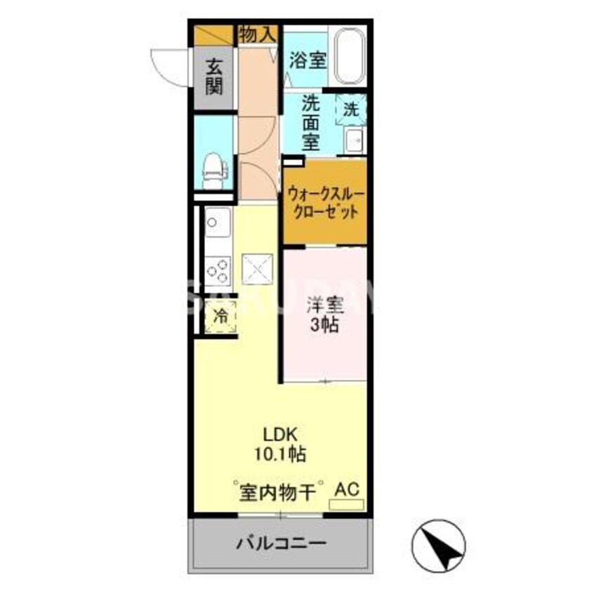 間取図 Mil AmoreE「ミルアモールE」