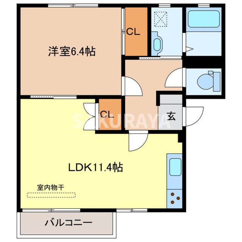 間取図 エコーハイツC棟