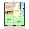 永倉コーポ2号棟 3DKの間取り