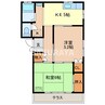 根岸コーポB棟（福居町） 2Kの間取り