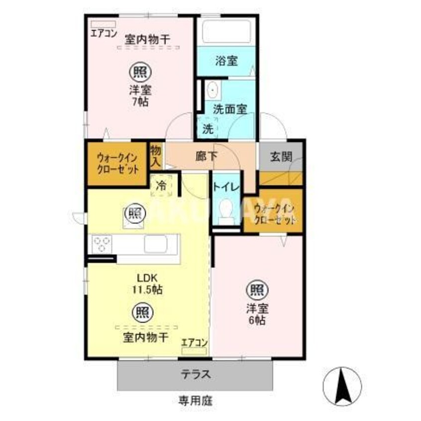 間取図 フロール2「FLOR2」