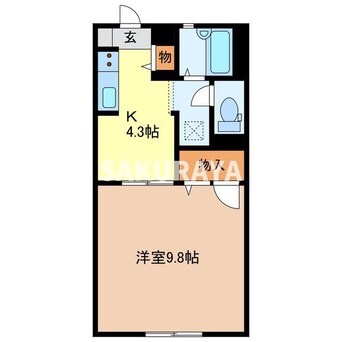 間取図 マ・メゾン・ヤワタ