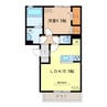 ブライト 1LDKの間取り