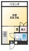 パームス足利 1Kの間取り