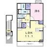 ポラリス・ガーデン　イースト 1LDKの間取り
