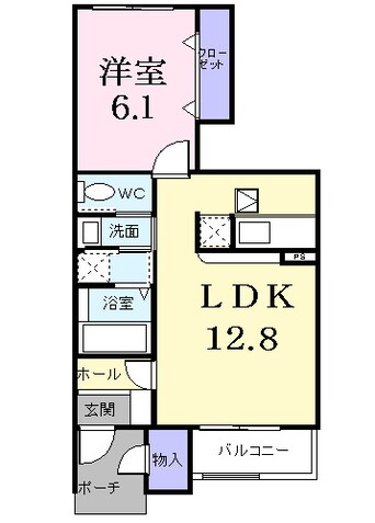 間取図 ファンタジア　ヒルズＢ
