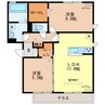 ブライト 2LDKの間取り