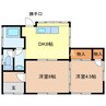 村岡方貸家（今福町） 2Kの間取り