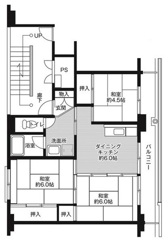 間取図 ビレッジハウス足利朝倉2号棟