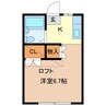 カーサードマーニ 1Kの間取り