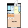 サウスビラ 1Kの間取り