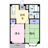 エルディム橋本 2DKの間取り