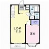 アネックス石井 1LDKの間取り
