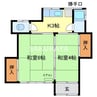石川長屋 2Kの間取り