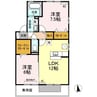 ラ カンパーニュ 2LDKの間取り